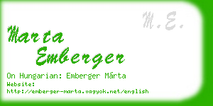 marta emberger business card